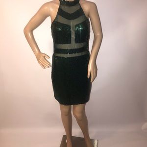 🌲Sequins/Mesh Forrest Green Dress